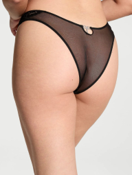 Кружевной комплект Victoria's Secret бюстгальтер и трусики бразильяны 1159850528 (Черный L)