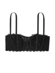 Кружевной комплект Victoria's Secret бюстгальтер и трусики бразильяны 1159850528 (Черный L)