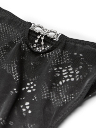 Кружевной комплект Victoria's Secret бюстгальтер и трусики бразильяны 1159850528 (Черный L)