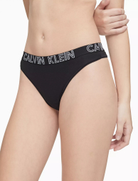 Женский комплект белья Calvin Klein бюст и трусики тонг 1159850729 (Черный 32C/XS)
