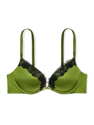 Вишуканий комплект білизни Victoria's Secret погруддя Push-Up та трусики тонг 1159852282 (Зелений 36A/M)