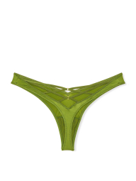 Вишуканий комплект білизни Victoria's Secret погруддя Push-Up та трусики тонг 1159852282 (Зелений 36A/M)