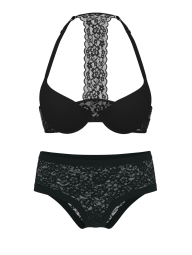 Комплект белья Victoria's Secret бюстгальтер и трусики чики 1159852427 (Черный 34B/S)