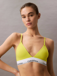 Женский комплект белья Calvin Klein лиф триангл и трусики тонг 1159852614 (Салатовый M)