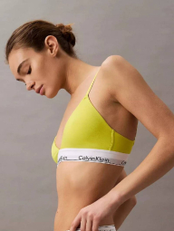 Женский комплект белья Calvin Klein лиф триангл и трусики тонг 1159852613 (Салатовый S)