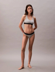 Женский комплект Calvin Klein топ и трусики тонг 1159852621 (Серый S)