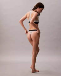 Женский комплект Calvin Klein топ и трусики тонг 1159852622 (Серый M)