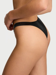 Комплект белья со стразами Victoria's Secret бюст Push-up и трусики бразильяны 1159852706 (Черный 34A/M)