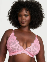 Комплект белья Victoria's Secret бралетт триангл и трусики бразильяны 1159853012 (Розовый XS)