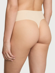 Комплект білизни Victoria's Secret бюстгальтер та трусики тонг 1159853585 (Бежевий 34A/S)