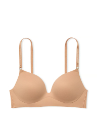 Женский комплект белья Victoria's Secret бюст Push-up и трусики тонг 1159853808 (Бежевый 38C/L)