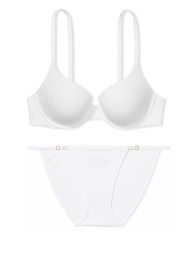 Комплект білизни Victoria's Secret бюст Push-Up та трусики бікіні 1159854593 (Білий 38C/XL)