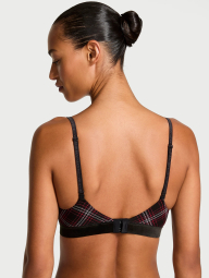 Жіночий комплект білизни зі стразами Victoria's Secret ліф та трусики тонг 1159856010 (Чорний 36B/M)