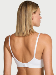 Женский комплект белья со стразами Victoria's Secret лиф и трусики хипхаггеры 1159856086 (Белый 34C/S)