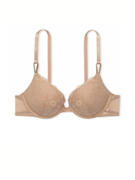 Мереживний комплект білизни Victoria's Secret погруддя Push-Up та трусики чики 1159856354 (Бежевий 36D/L)