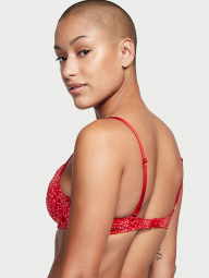 Женский комплект белья Victoria's Secret бюст и трусики тонг 1159856366 (Красный 38D/L)