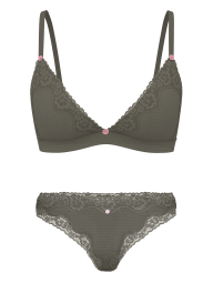 Комплект белья Victoria's Secret бралетт триангл и трусики тонг 1159857728 (Зеленый XL)