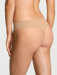 Бесшовный комплект белья Victoria's Secret бюст Push-up и трусики тонг 1159857784 (Бежевый M)