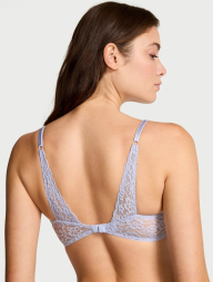 Гладкий комплект з мереживом Victoria's Secret погруддя Push-Up та безшовні трусики чики 1159857786 (Блакитний 34D/M)