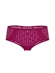 Полупрозрачный комплект белья Victoria's Secret лиф и трусики чики 1159858181 (Бордовый 34B/M)