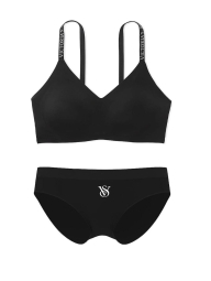 Женский комплект Victoria's Secret бюст и трусики бикини 1159858221 (Черный L)