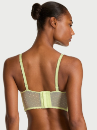 Ажурний комплект білизни Victoria's Secret погруддя Push-Up та трусики тонг 1159858351 (Салатовий 32B/XS)