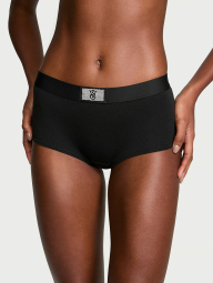 Комплект белья со стразами Victoria's Secret бюст Push-Up и трусики шортики 1159858918 (Черный 38C/XL)