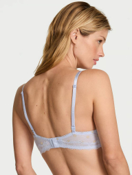 Сітчастий комплект білизни Victoria's Secret Push-Up бюст та трусики хіпхагери 1159859439 (Блакитний 38C/L)