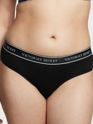 Женский комплект белья Victoria's Secret лиф и трусики хипхаггеры 1159859517 (Черный/Серый 36C/L)