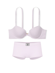 Женский комплект белья Victoria's Secret лиф и трусики шортики 1159859594 (Сиреневый 38B/M)
