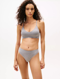 Женский комплект белья Tommy Hilfiger бралетт и трусики тонг 1159859811 (Серый L)