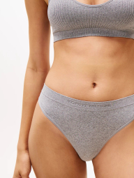 Женский комплект белья Tommy Hilfiger бралетт и трусики тонг 1159859811 (Серый L)