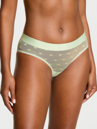 Сетчатый комплект белья Victoria's Secret Push-Up бюст и трусики хипхаггеры 1159859824 (Салатовый 38B/L)