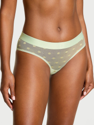 Сітчастий комплект білизни Victoria's Secret бюст та трусики хіпхагери 1159860240 (Салатовий 36B/M)