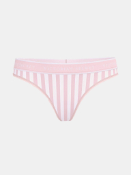 Жіночий комплект білизни Victoria's Secret погруддя та трусики тонг 1159860273 (Білий/Рожевий 36B/M)