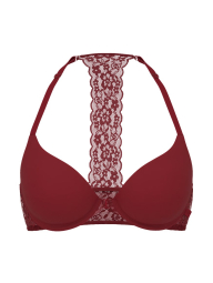 Комплект білизни Victoria's Secret погруддя Push-Up та трусики чики 1159860730 (Бордовий 34A/XS)