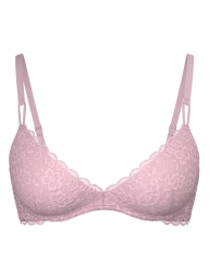 Мереживний комплект Victoria's Secret бюст Push-Up та трусики тонг 1159860875 (Рожевий 36B/L)