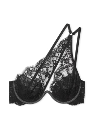 Кружевной комплект Victoria's Secret бюстгальтер на одно плечо и трусики стринги 1159861100 (Черный S)