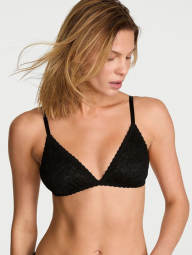 Комплект белья Victoria's Secret бралетт триангл и трусики чики 1159861780 (Черный L)