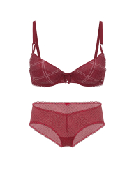 Комплект білизни Victoria's Secret бюст та трусики чики 1159862589 (Червоний 34B/S)