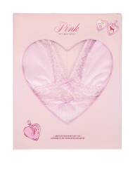 Подарочный комплект белья Victoria's Secret Pink бралетт и трусики стринги 1159862854 (Розовый L)