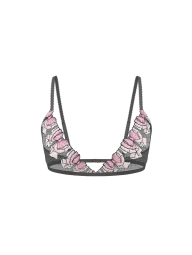 Комплект белья Victoria's Secret бралетт триангл и трусики чики 1159864696 (Черный L)