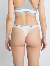 Женский комплект Calvin Klein топ и трусики тонг 1159922777 (Белый/Зеленый S)