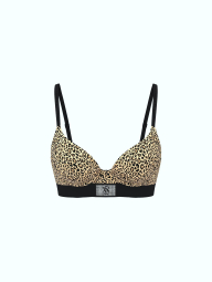 Комплект белья со стразами Victoria's Secret бюстгальтер и трусики тонг 1159987593 (Леопардовый 38C/L)