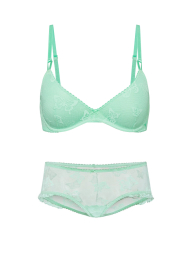 Комплект белья Victoria's Secret бюст Push-Up и трусики чики 1160170627 (Зеленый 38C/L)