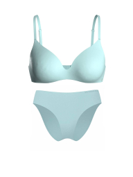 Жіночий комплект білизни Victoria's Secret ліф Push-Up і бікіні трусики 1160089298 (Блакитний 34C/M)