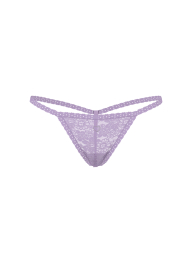 Кружевной комплект белья со стразами Victoria's Secret Pink бралетт и трусики стринги 1160217880 (Сиреневый L)