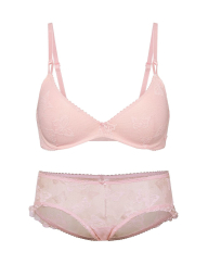 Комплект білизни Victoria's Secret бюст Push-Up та трусики чики 1160278392 (Рожевий 40C/XL)