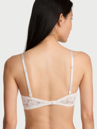 Мереживний комплект білизни Victoria's Secret погруддя Push-Up та трусики тонг 1160486358 (Молочний 38C/L)