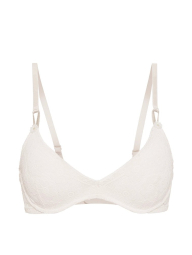 Мереживний комплект білизни Victoria's Secret погруддя Push-Up та трусики тонг 1160486358 (Молочний 38C/L)